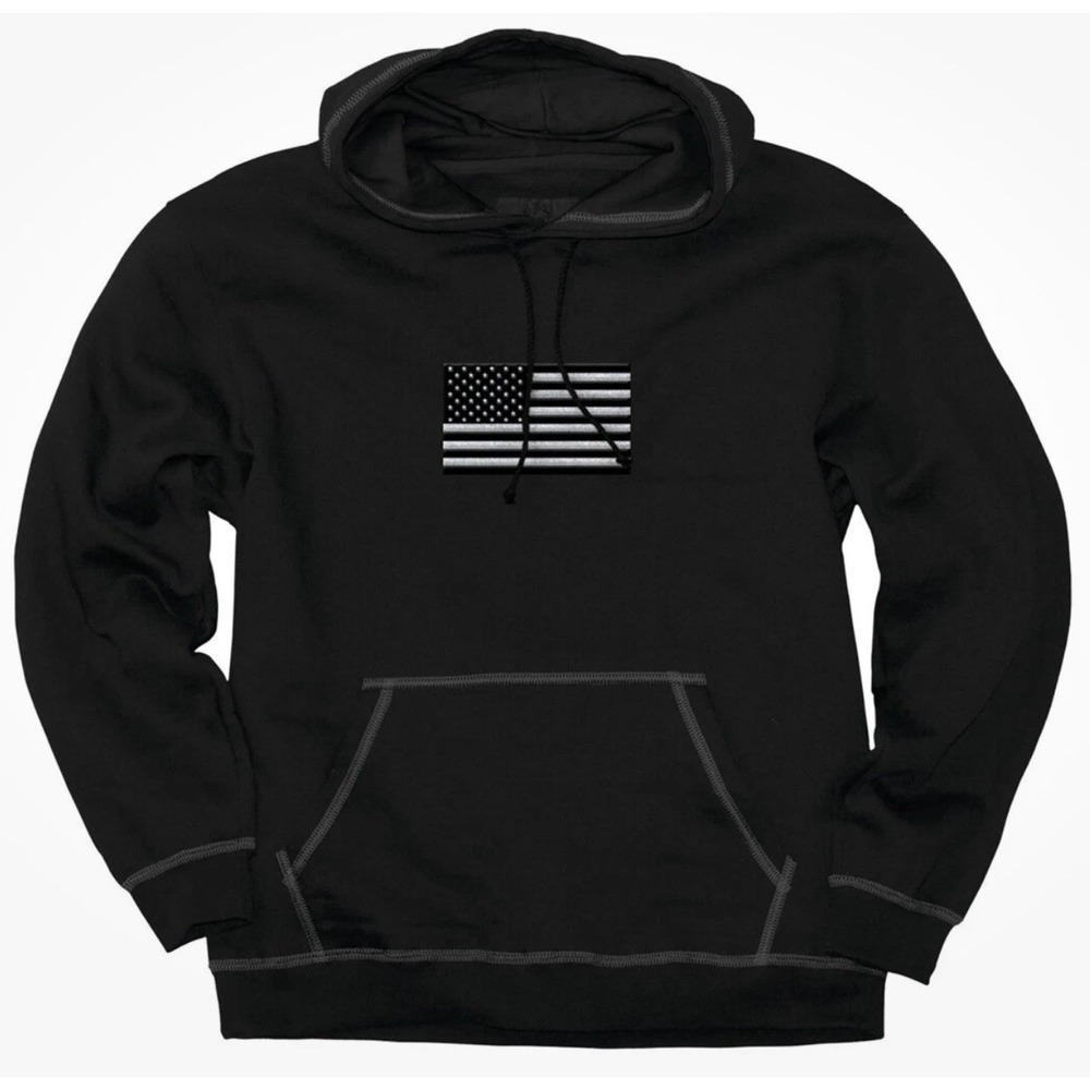 Buck Wear USA Hoodie We The People 4th Of July Flag Black XXL Men's